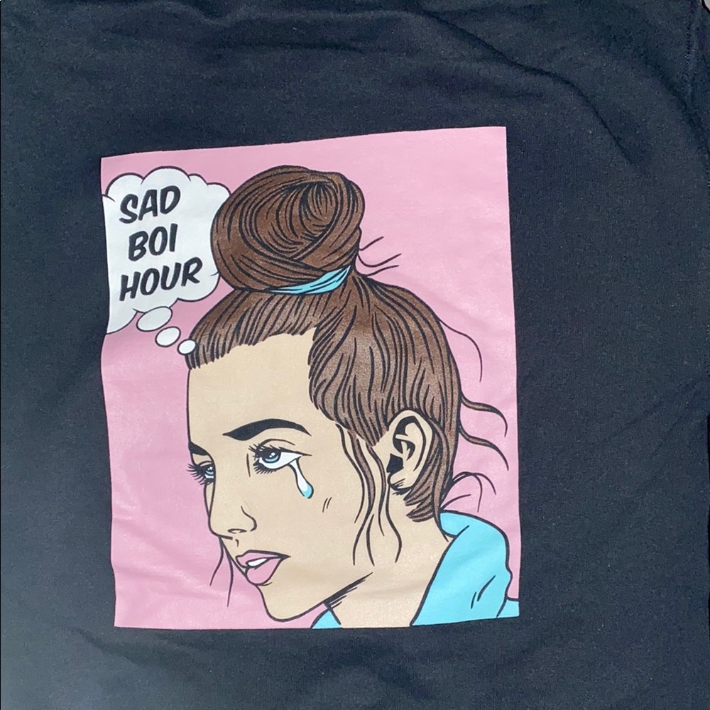 Graphic Print Women's T-Shirt - Black